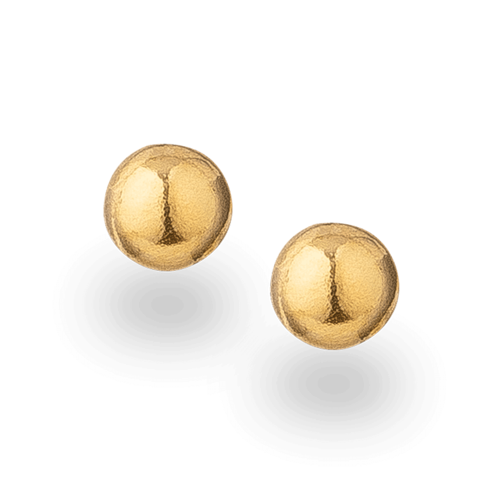 plain round gold earrings