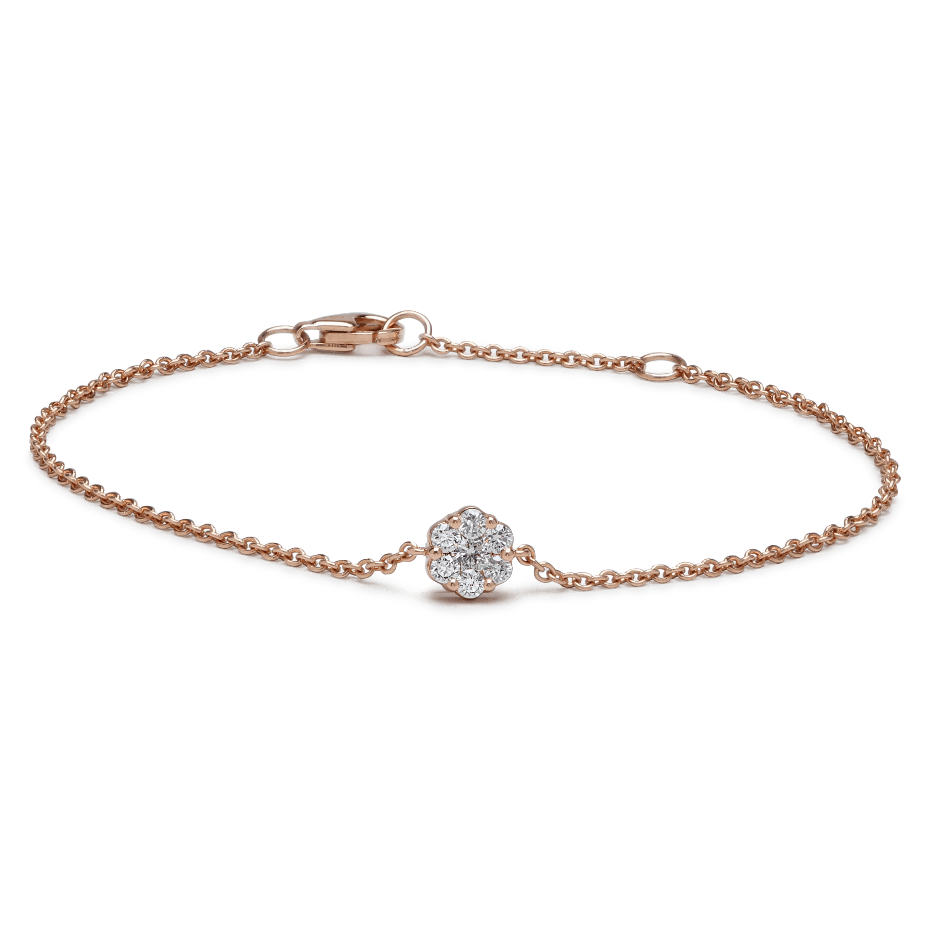 Rose Gold Diamond Bracelet 25691 - Rose Gold Diamond Bracelet