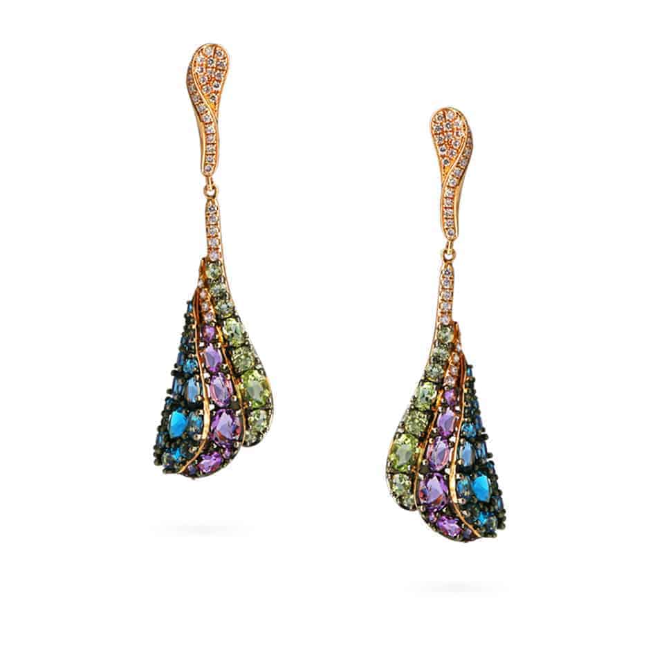18ct Gold Cocktail Earrings 20904 - 18ct Gold Cocktail Earrings