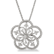 18ct White Gold Floweret Diamond Pendant