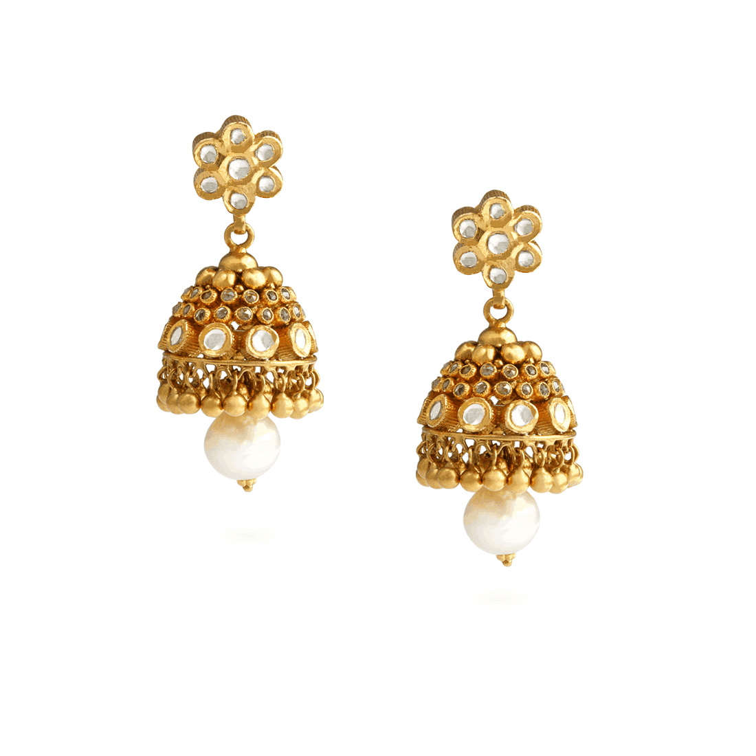 22ct Gold Chime for a Pearl Earrings 23218 - 22ct Gold Chime for a Pearl Earrings