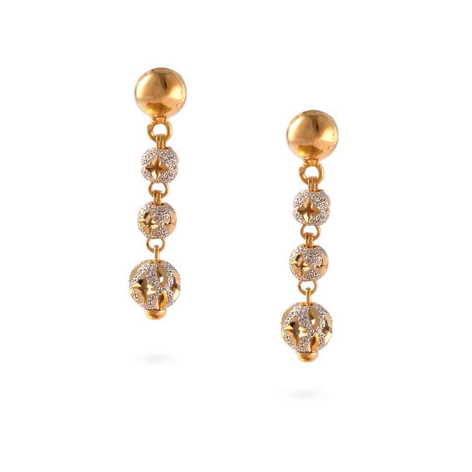 22ct Gold Sparkle Earrings 30395 - 22ct Gold Sparkle Earrings