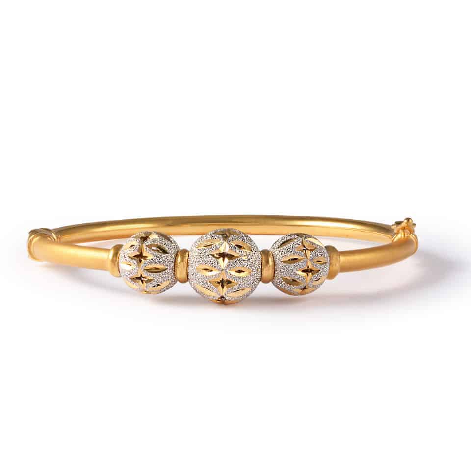 22ct Gold Sparkle Bangle Bracelet 30796 - 22ct Gold Sparkle Bangle Bracelet