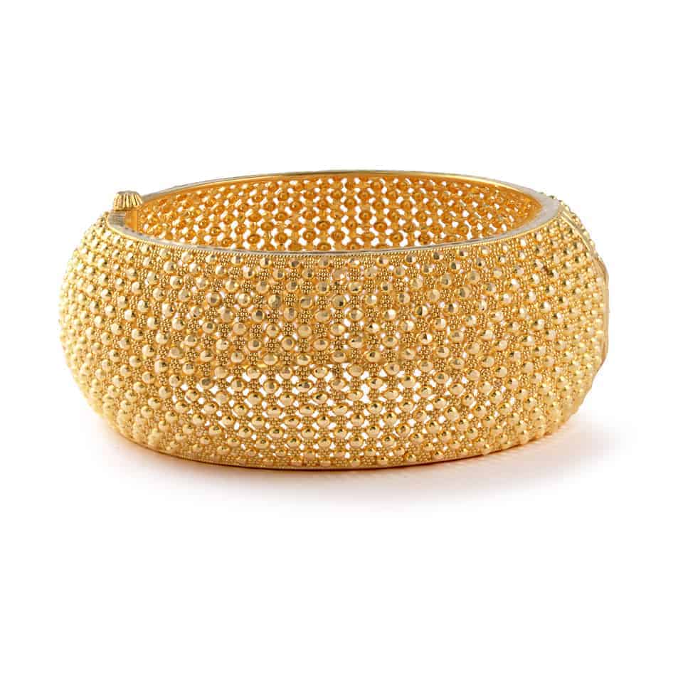 Jali 22ct Gold Filigree Kada Bangle 5000.00 SKU 23514