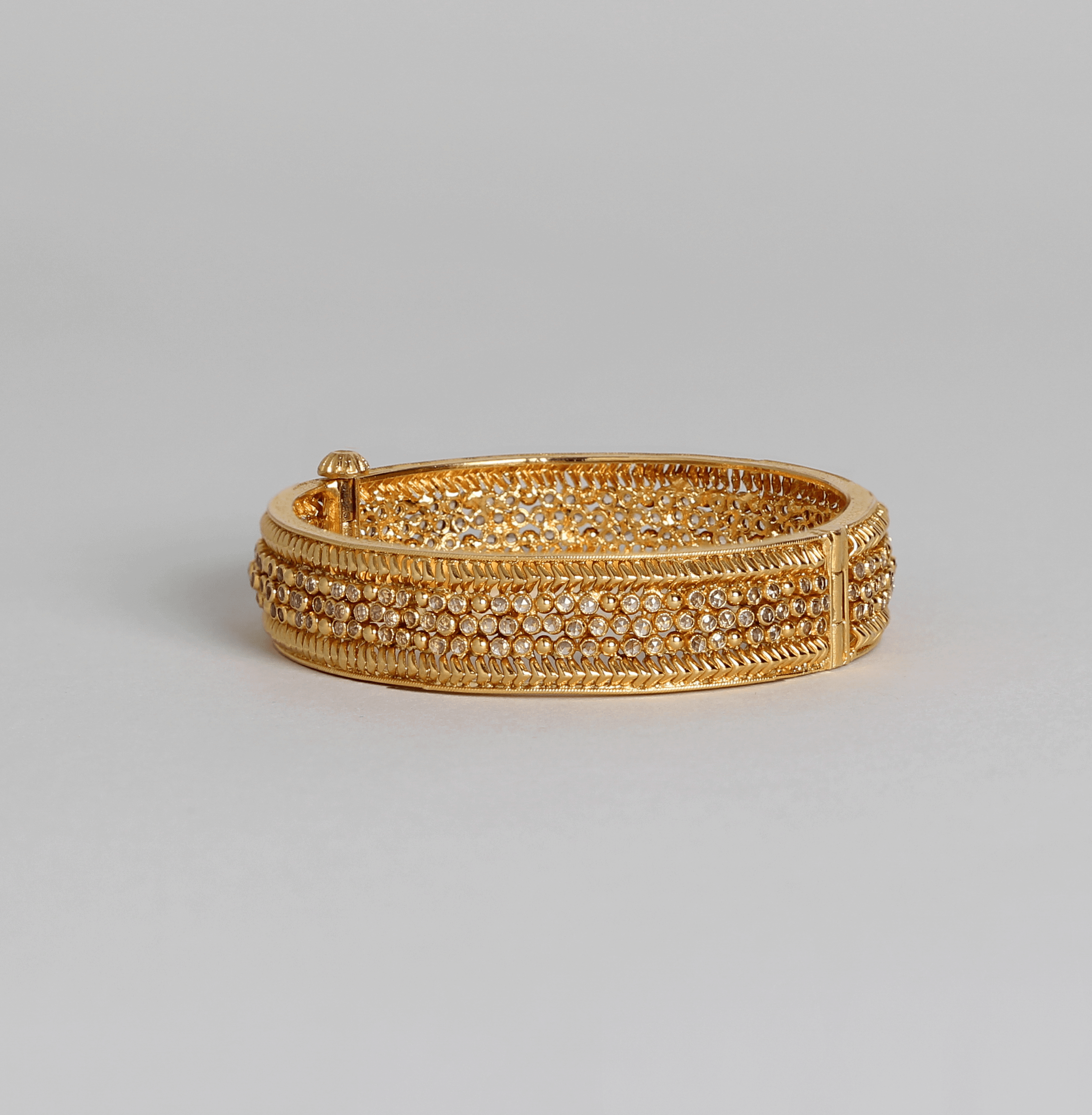 22ct Polki Bangle Kada 26156 - 22ct Polki Bangle Kada