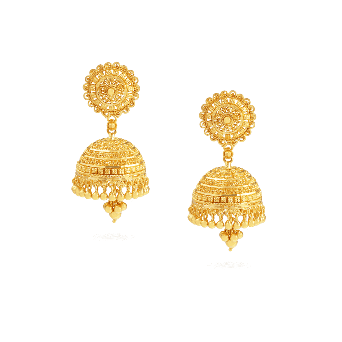 Jali 22ct Gold Filigree Earrings 22778 - Jali 22ct Gold Filigree Earrings