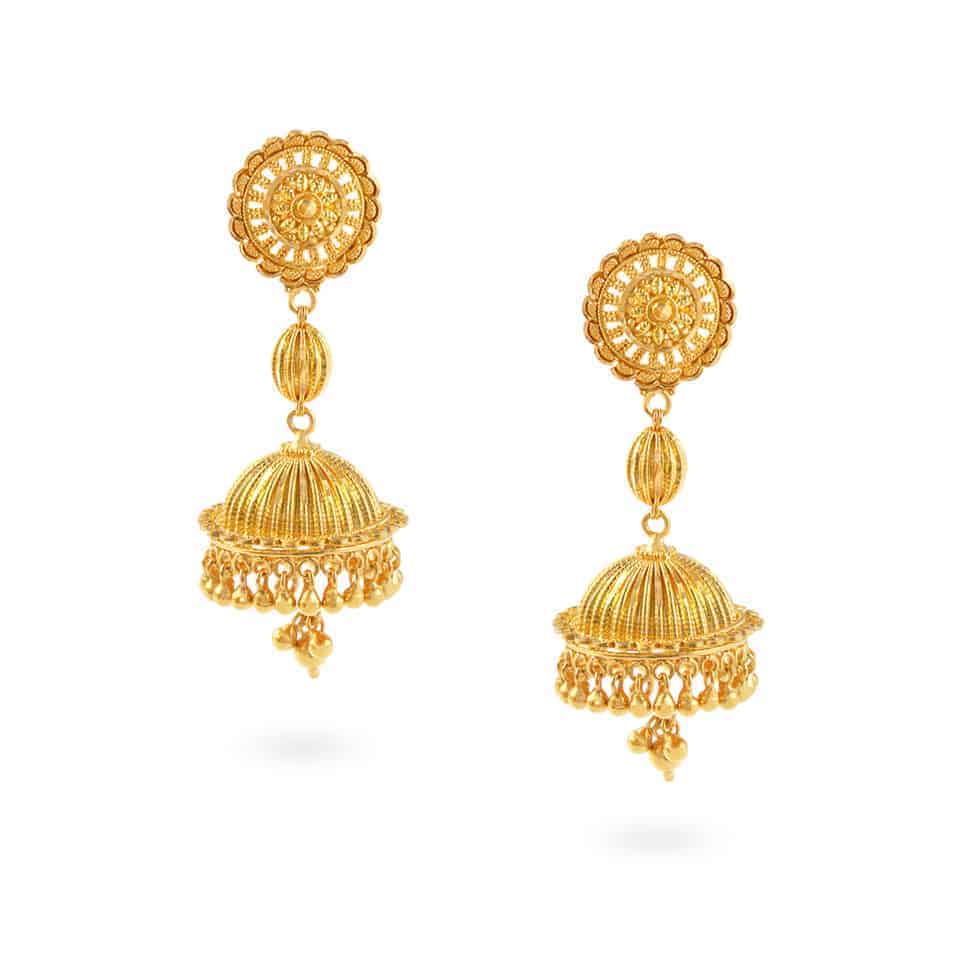 Jali 22ct Gold Filigree Earrings - £1095.00 (SKU:22785)