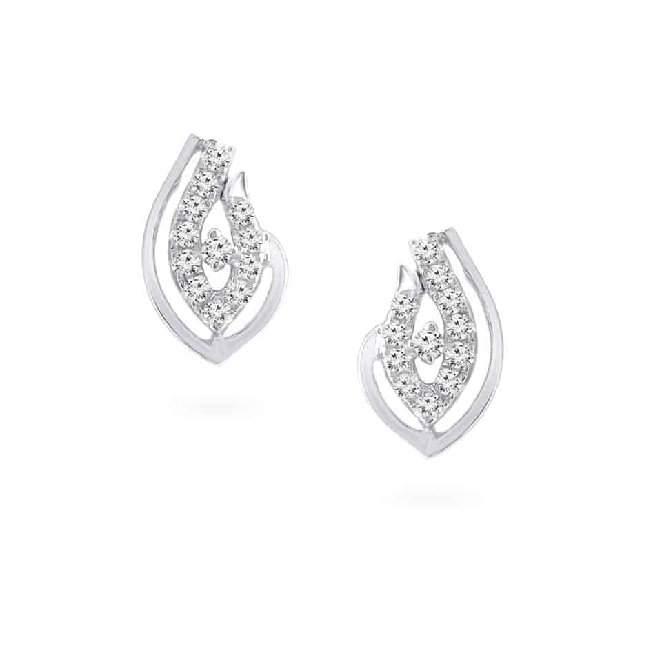 18ct White Gold Diamond Earrings 24274 - 18ct White Gold Diamond Earrings