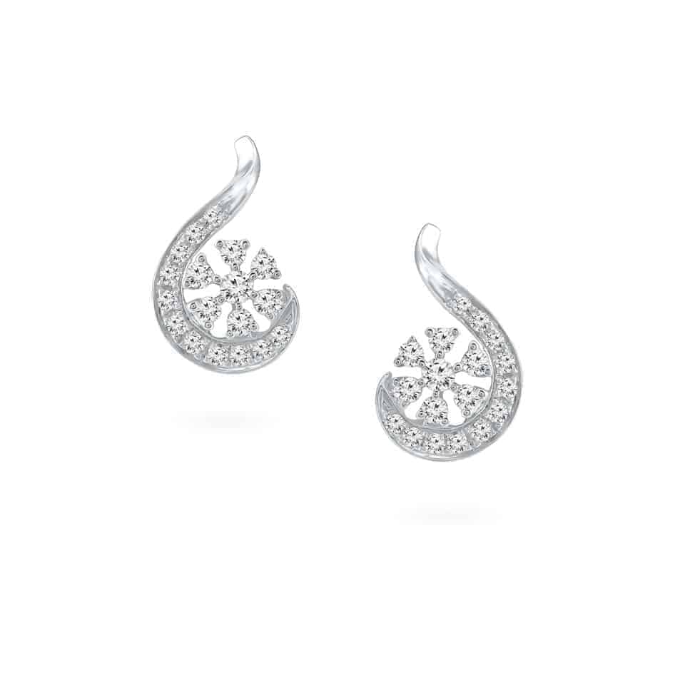 18ct White Gold Diamond Earrings 24276 - 18ct White Gold Diamond Earrings