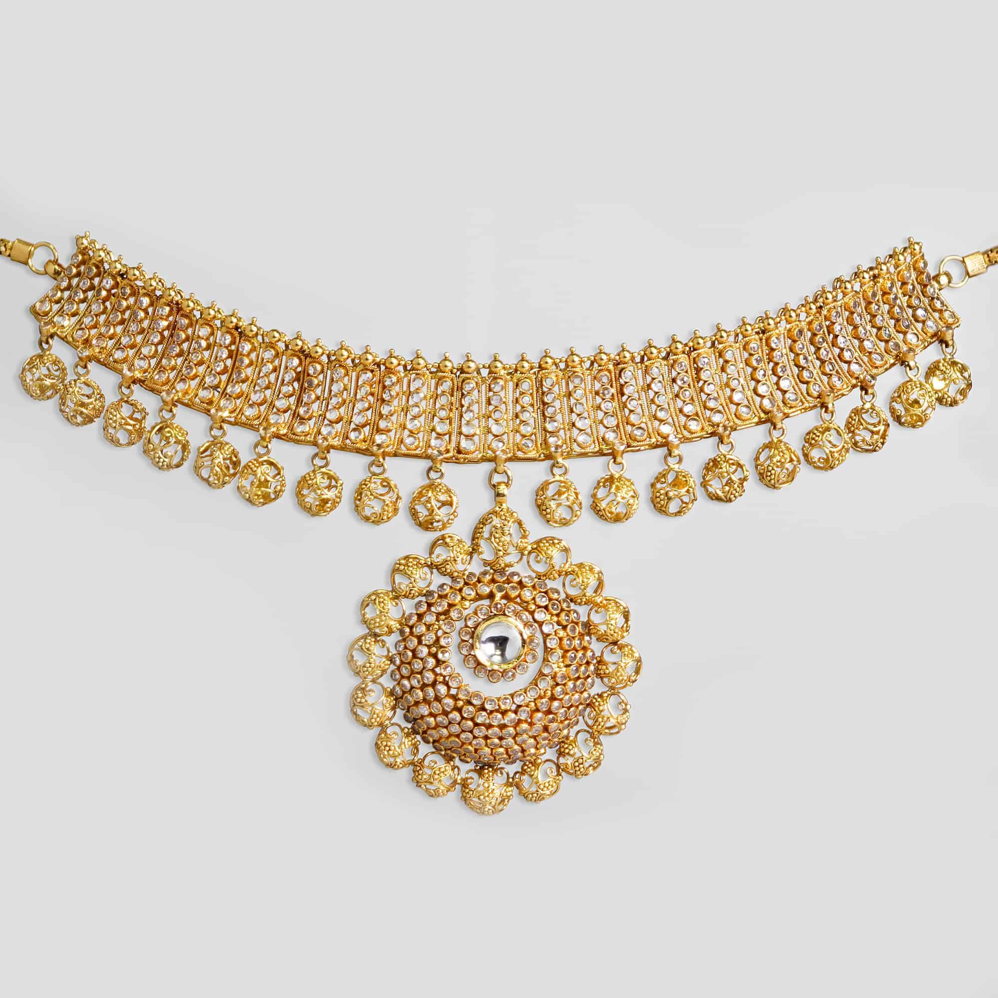 22ct Polki & kundan Armari Necklace 26147 - 22ct Polki & kundan Armari Necklace