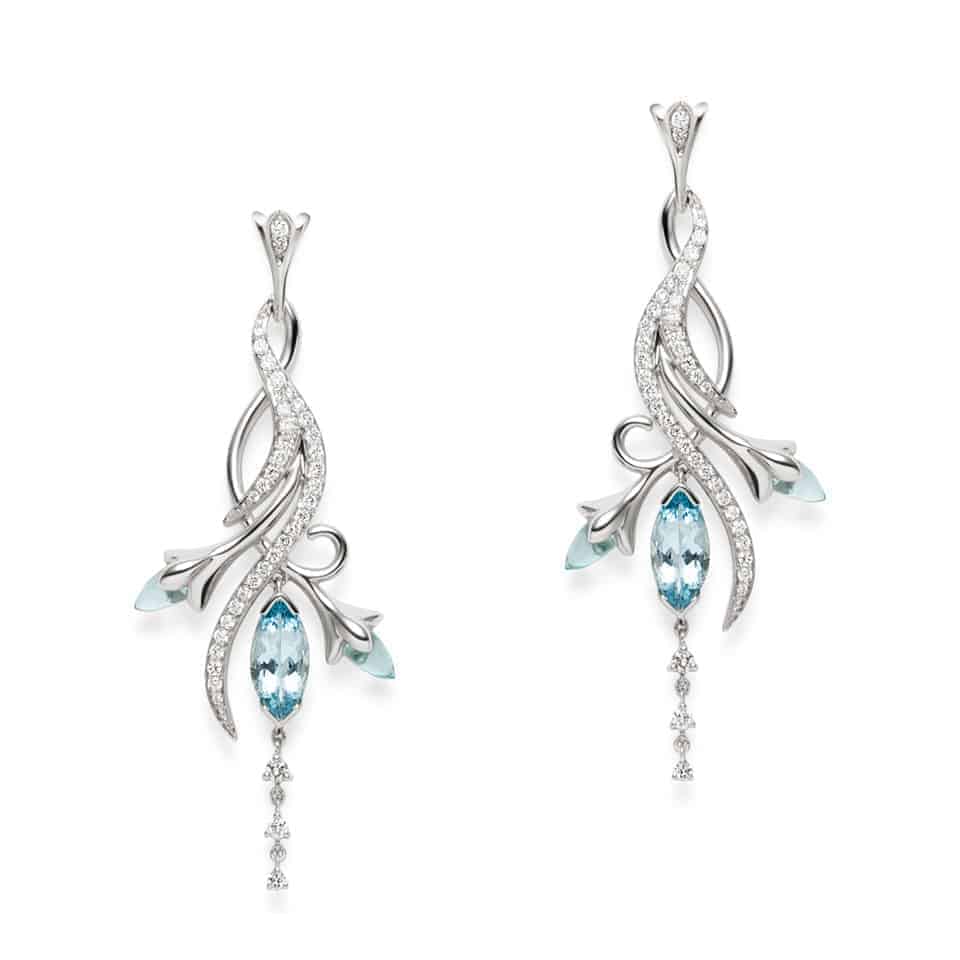 18ct White Gold Floralia Earrings 15801 - 18ct White Gold Floralia Earrings