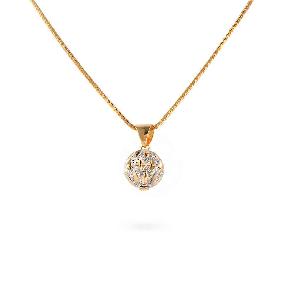 22ct Gold Sparkle Pendant 23f - 22ct Gold Sparkle Pendant