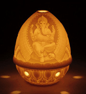 LITHOPHANE VOTIVE LIGHT - LORD GANESHA 1017318 - LITHOPHANE VOTIVE LIGHT - LORD GANESHA