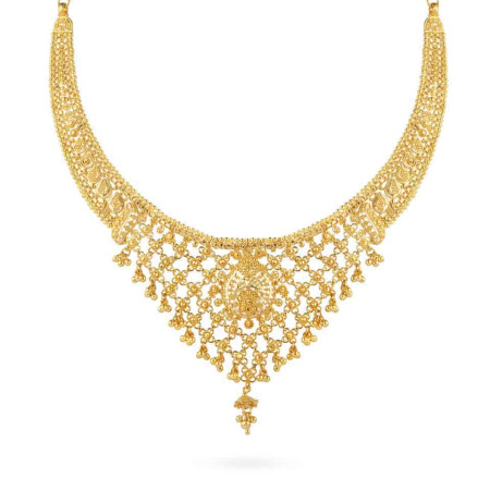22ct Gold Jali Filigree Necklace
