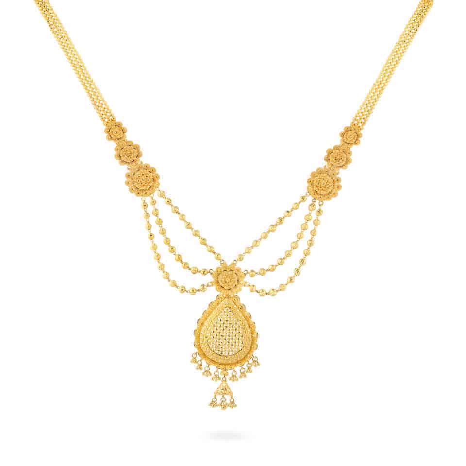 Jali 22ct Yellow Gold Filigree Bridal Necklace 26064 - Jali 22ct Yellow Gold Filigree Bridal Necklace