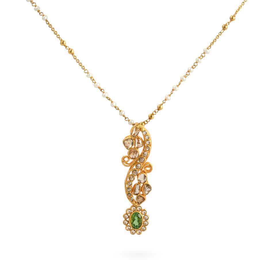 22ct Gold Polki Pendant 21513 - 22ct Gold Polki Pendant