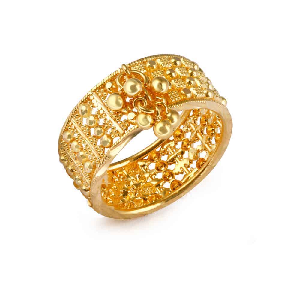 Jali 22ct Gold Filigree Ring 24200 - Jali 22ct Gold Filigree Ring