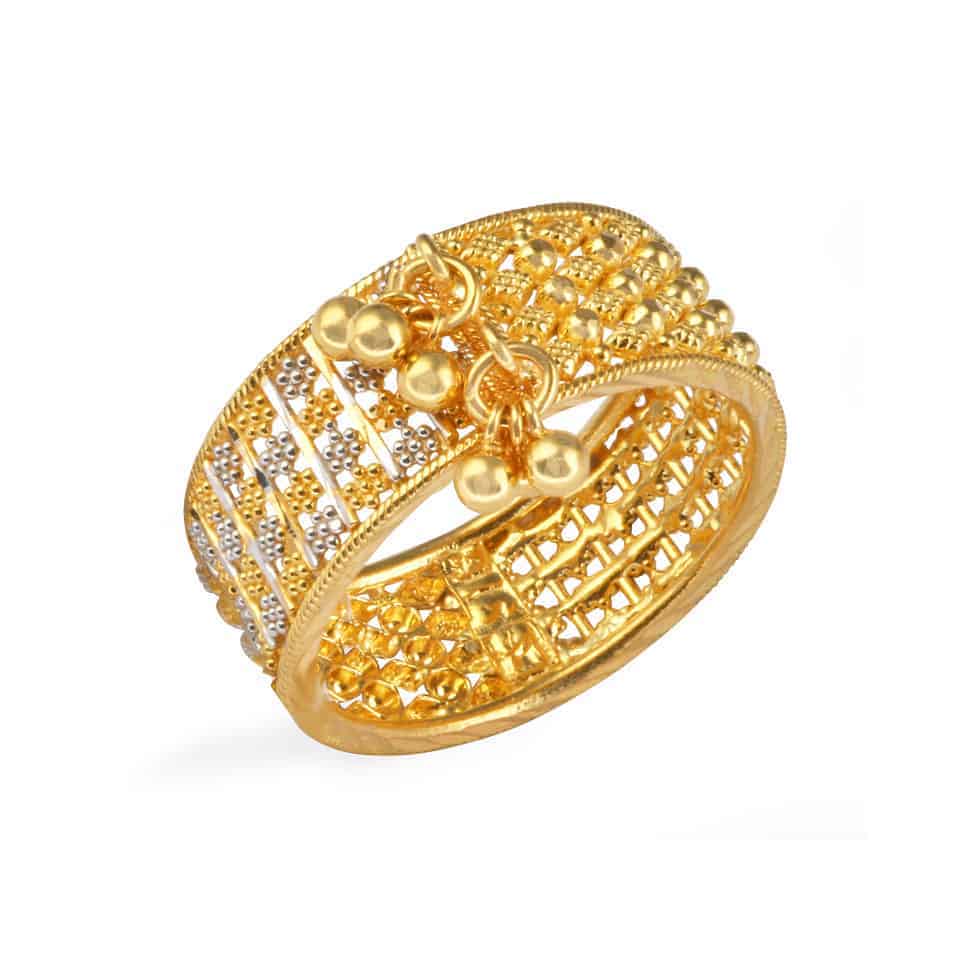 Jali 22ct Gold Filigree Ring 24965 - Jali 22ct Gold Filigree Ring