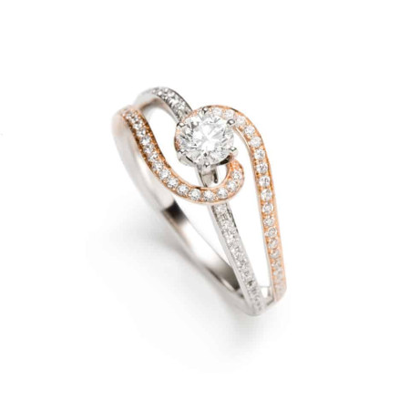 Swirl Diamond Ring