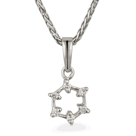 18ct White Gold Diamond Pendant