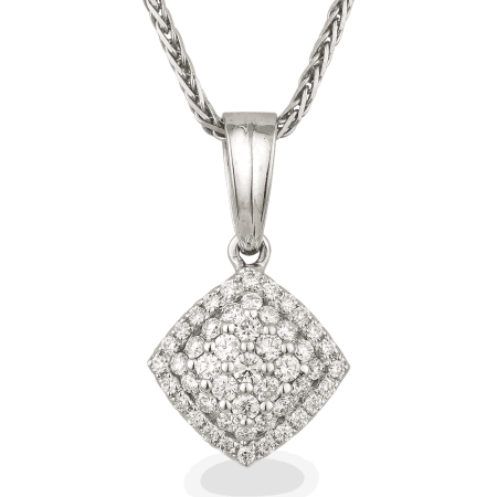 18ct White Gold Pendant with Diamond