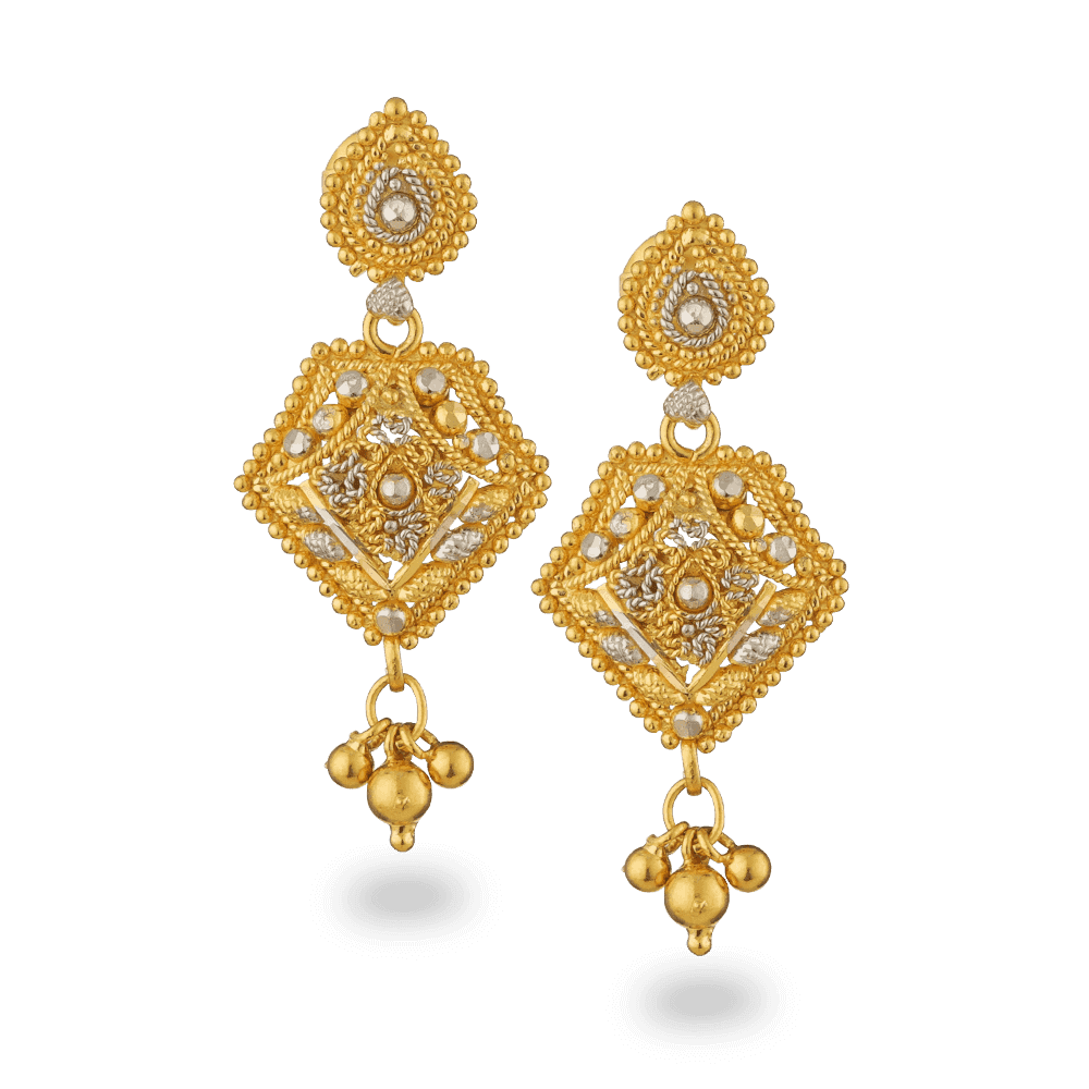 22ct Gold Filigree Earrings - 22ct Gold Filigree Earrings
