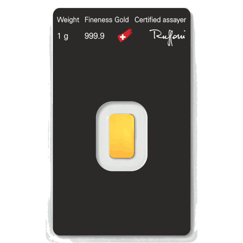 1.0 Gram Fine Gold Bar in 24ct 1gm goldbar - 1.0 Gram Fine Gold Bar in 24ct