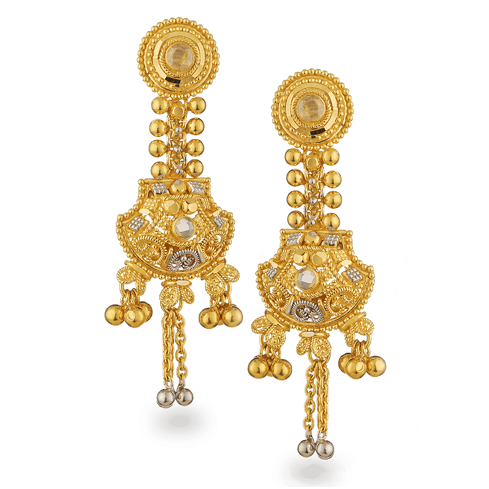 22ct Gold Filigree Earrings 25205 - 22ct Gold Filigree Earrings