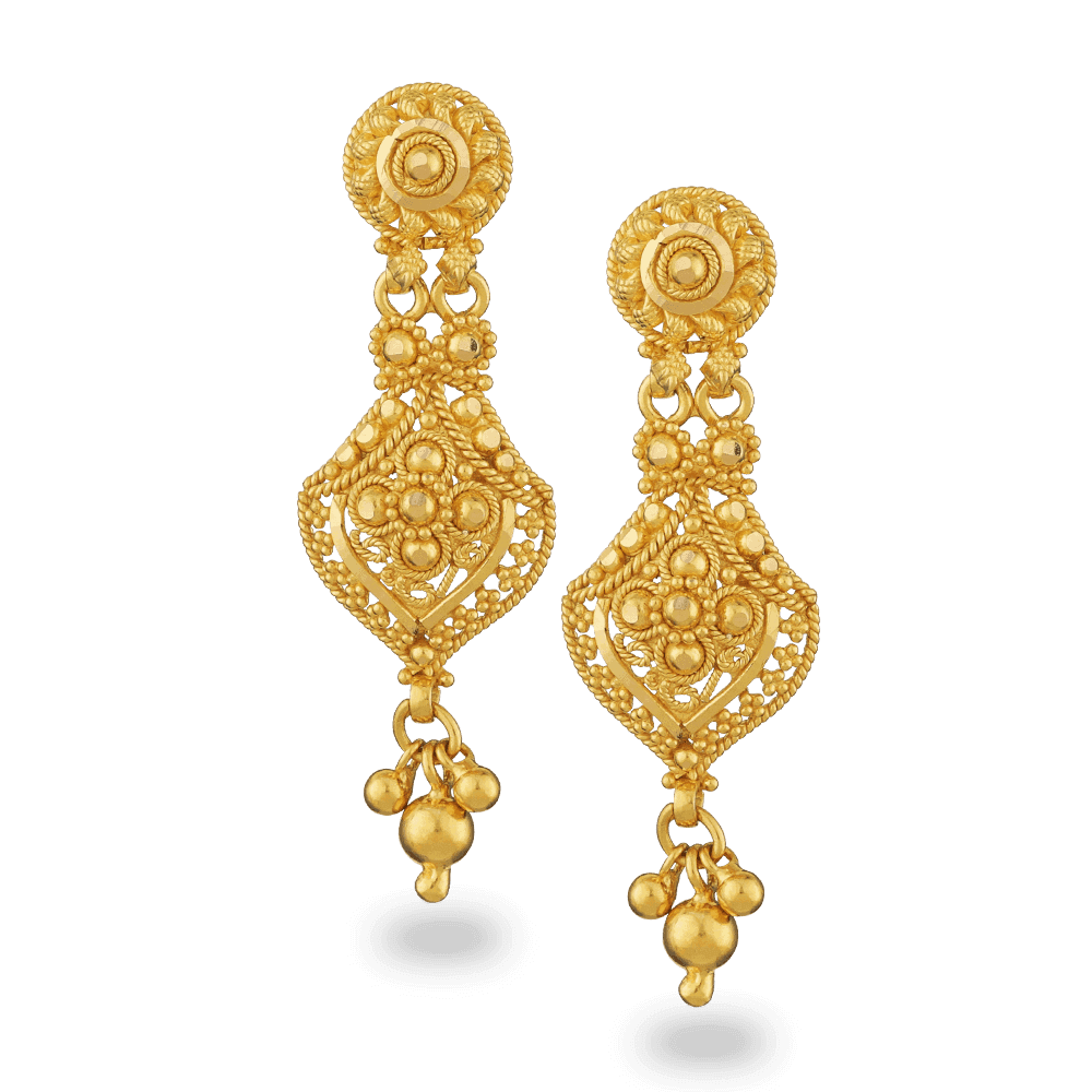 22ct Gold Filigree Earrings - 22ct Gold Filigree Earrings