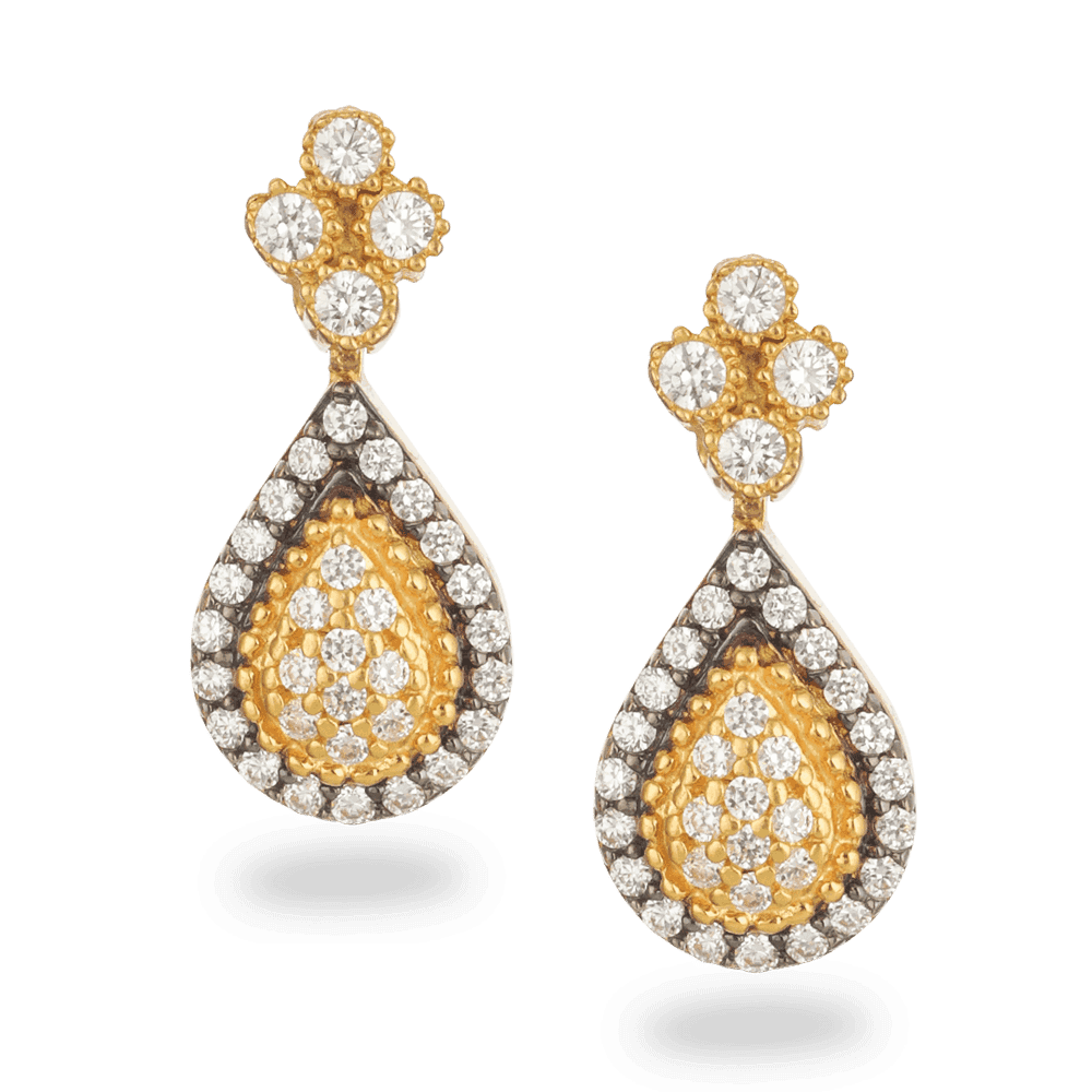 22ct Gold CZ Earrings - 22ct Gold CZ Earrings