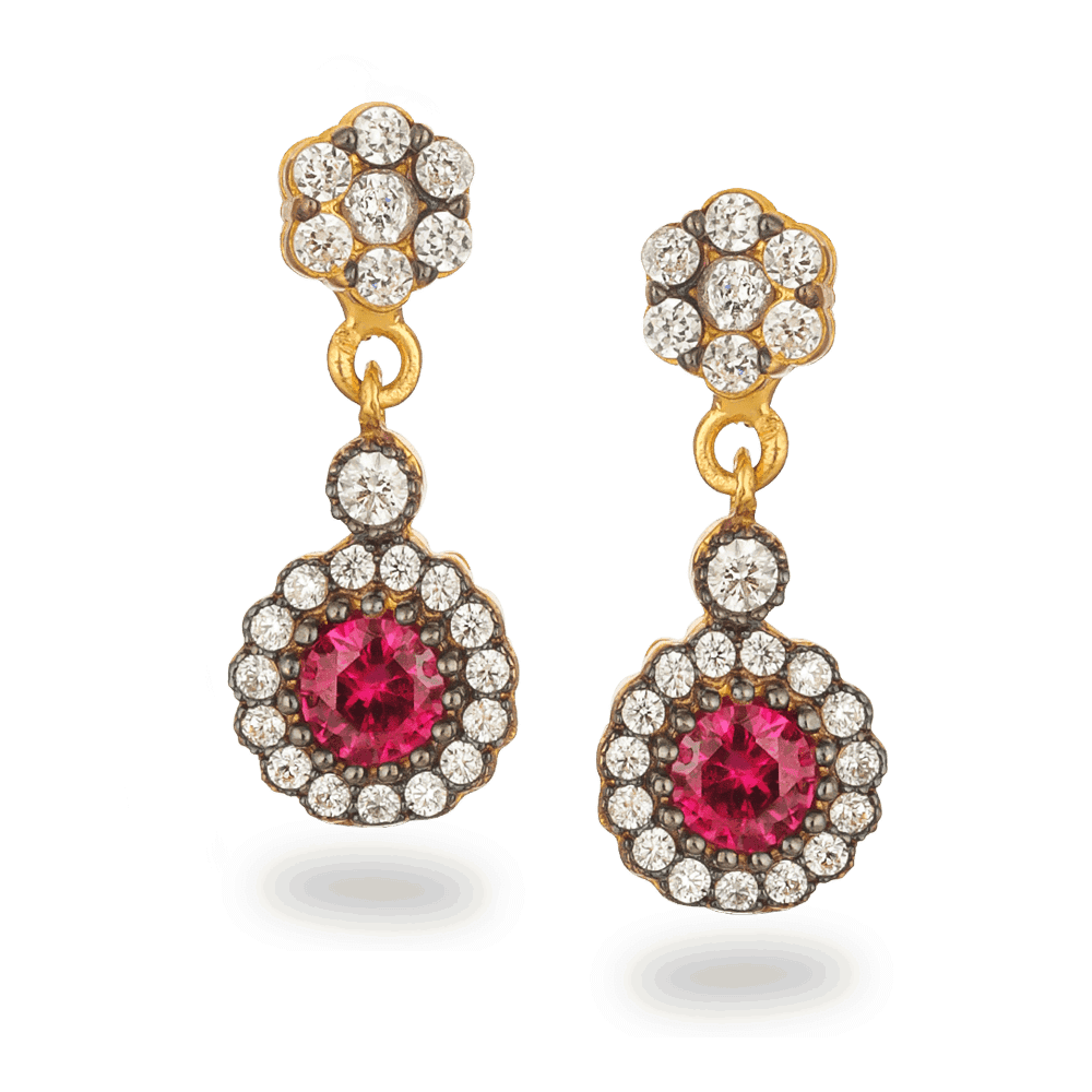 22ct Gold CZ Earrings 27048 - 22ct Gold CZ Earrings