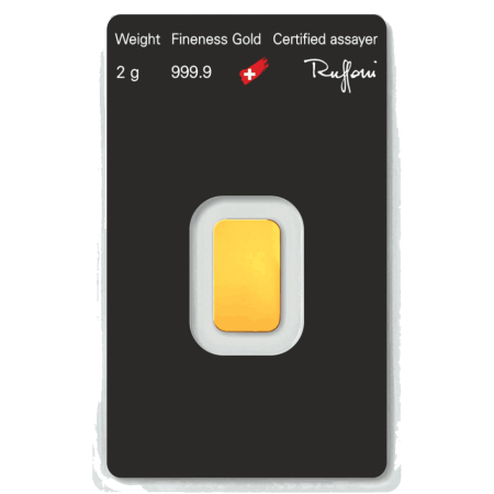 2.0 Gram Fine Gold Bar