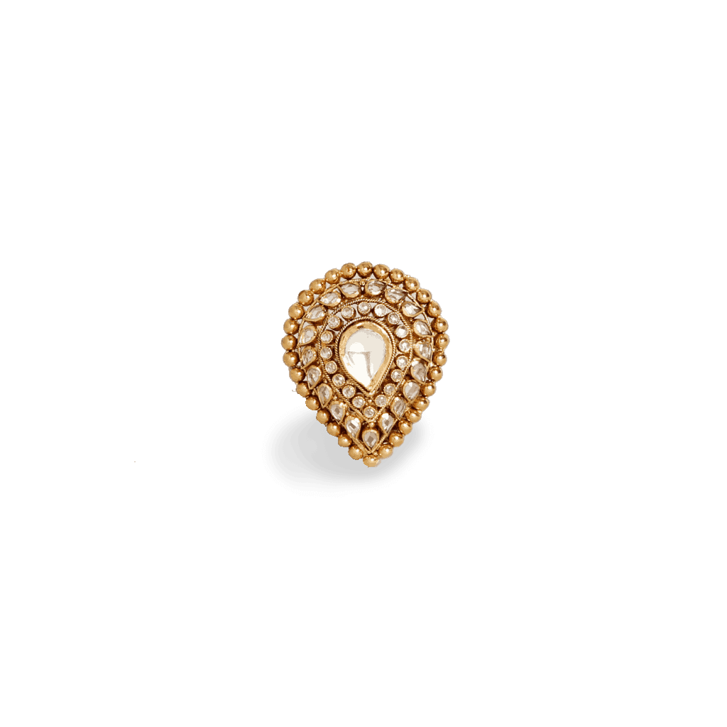 22ct Gold Diya Polki Ring - 22ct Gold Diya Polki Ring