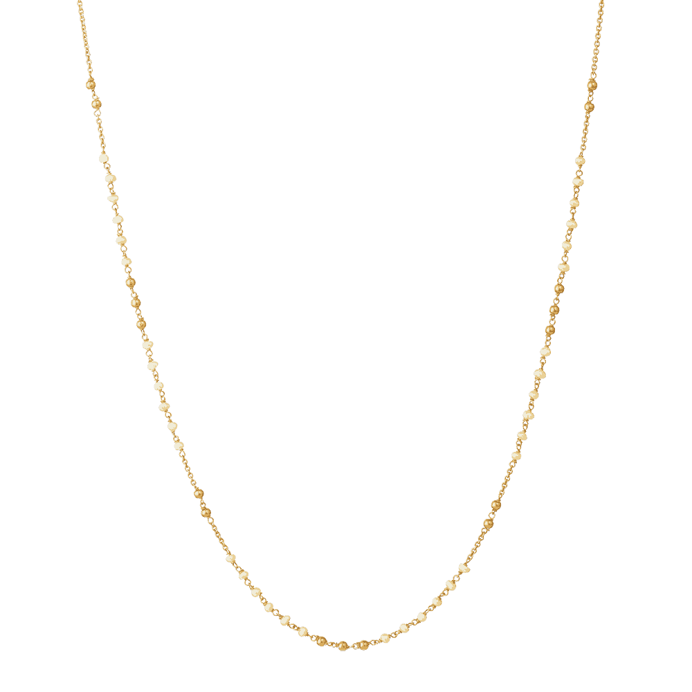 Chain with delicate Pearl accents in 22ct Yellow Gold 25515 - Chain with delicate Pearl accents in 22ct Yellow Gold