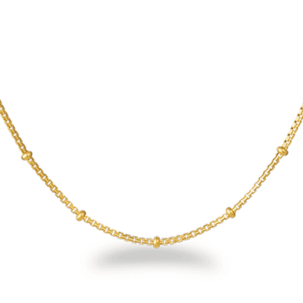 22ct Trace Link Chain With Bead Rings in 18 inches 23471 - 22ct Trace Link Chain With Bead Rings in 18 inches
