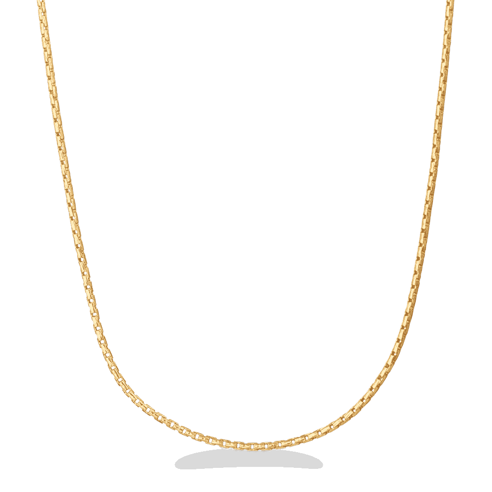 22ct Gold Round Box Chain in 18 inches 23950 - 22ct Gold Round Box Chain in 18 inches