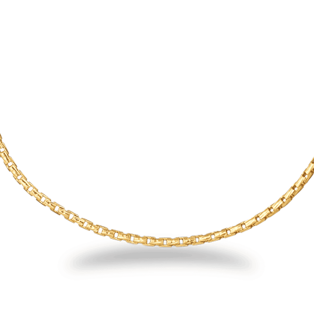 22ct Gold Round Box Chain in 18 inches 23950 - 22ct Gold Round Box Chain in 18 inches