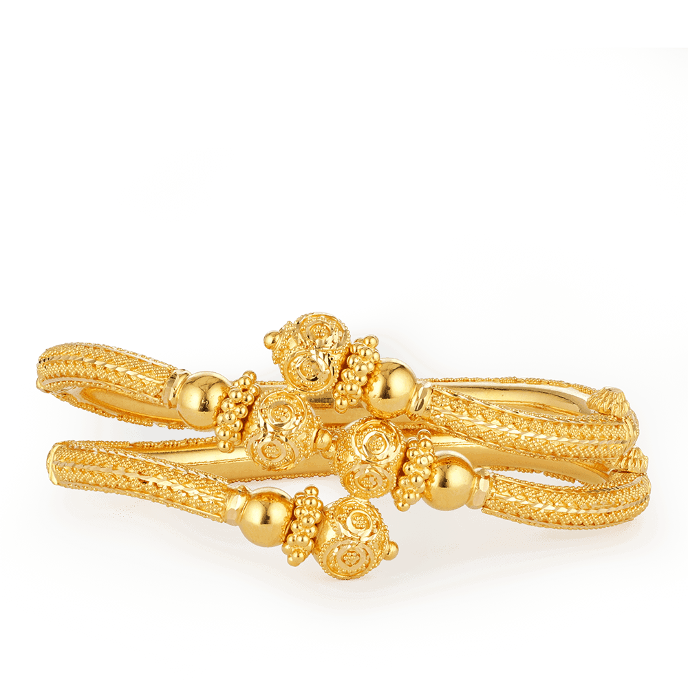 22ct Gold Jali Filigree Bangles 26861 - 22ct Gold Jali Filigree Bangles