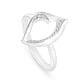 Vinyasa Natural White Gold and Diamond Hollow Ring