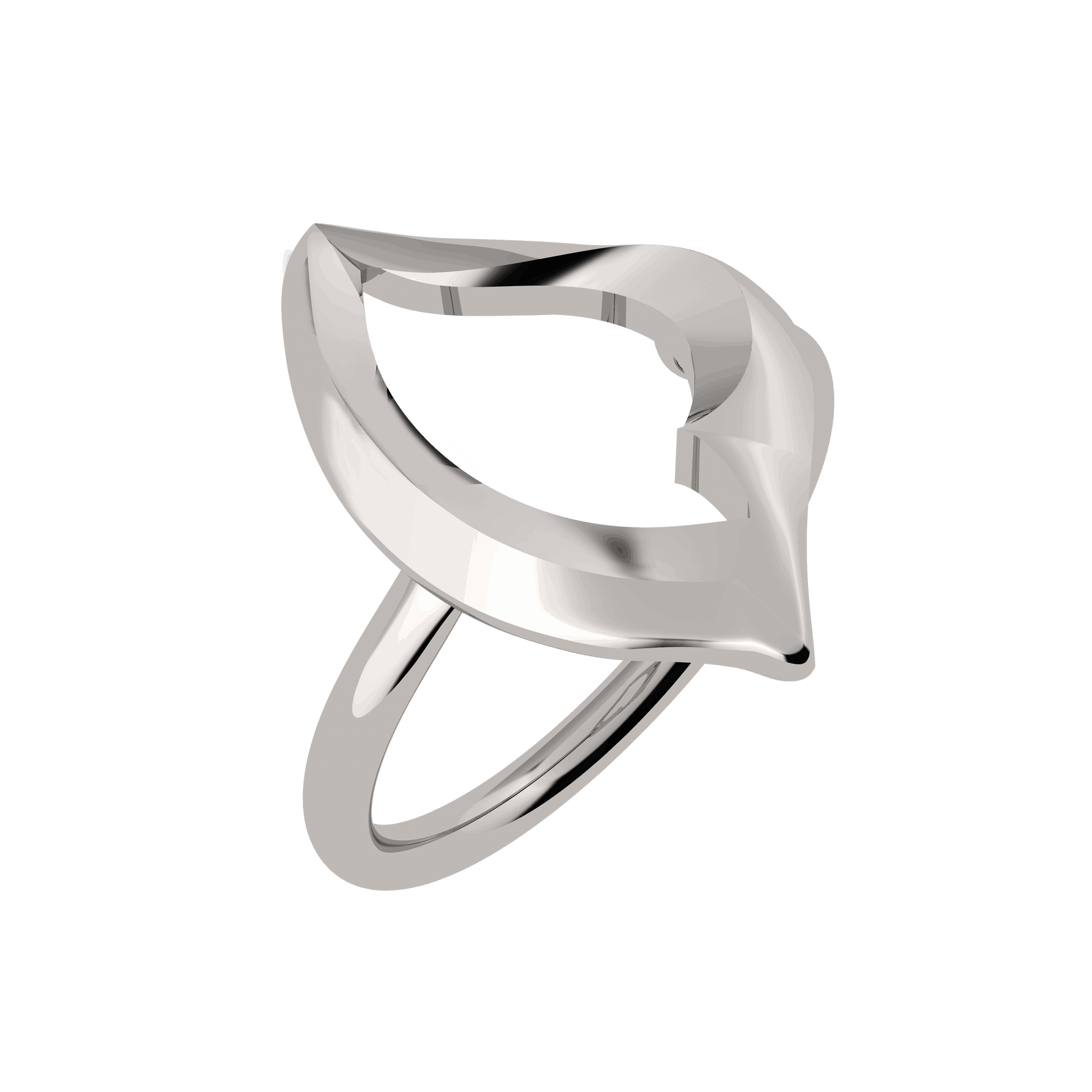 Vinyasa Natural White Gold Assymetric Ear Studs VINEA001 - Vinyasa Natural White Gold Assymetric Ear Studs