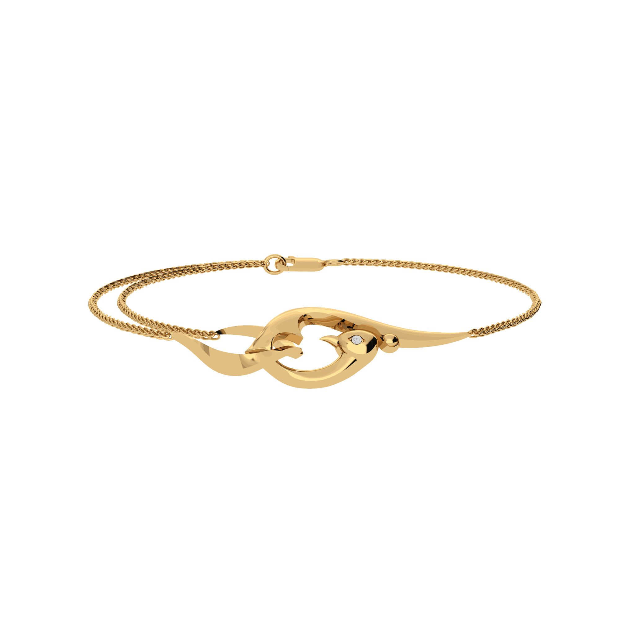 Vinyasa Bracelet in Natural White Gold VINBR001 - Vinyasa Bracelet in Natural White Gold