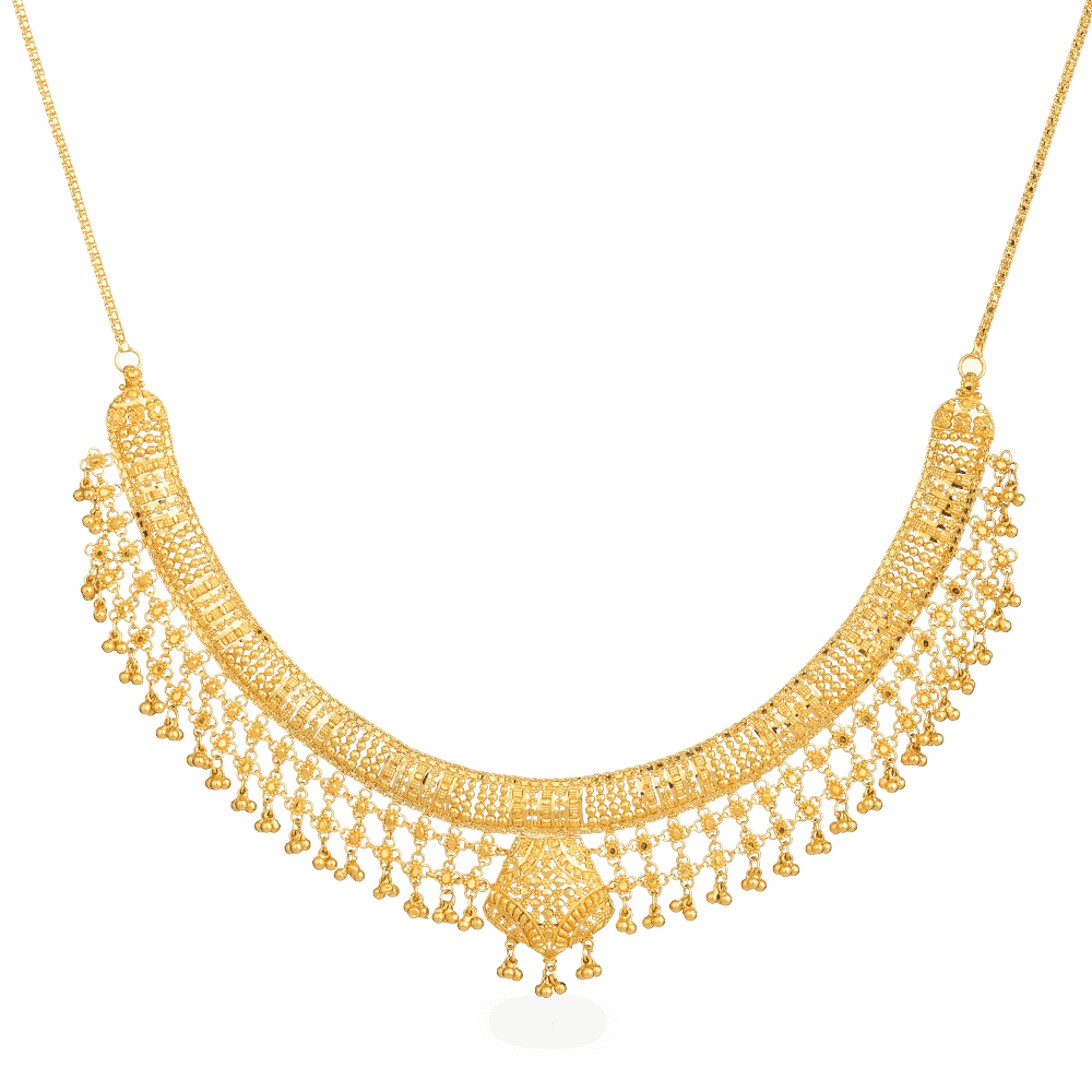 Jali 22ct Gold Filigree Necklace - Jali 22ct Gold Filigree Necklace