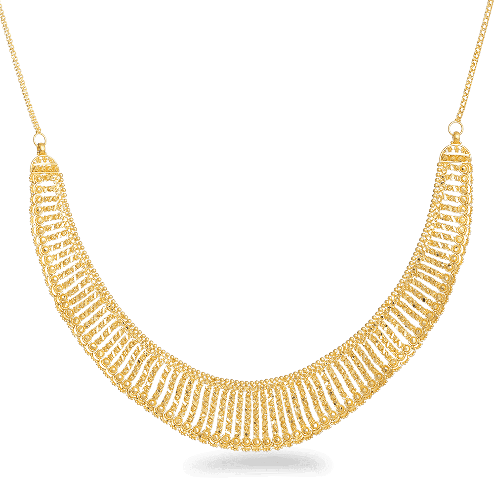 Jali 22ct Gold Filigree Necklace - Jali 22ct Gold Filigree Necklace