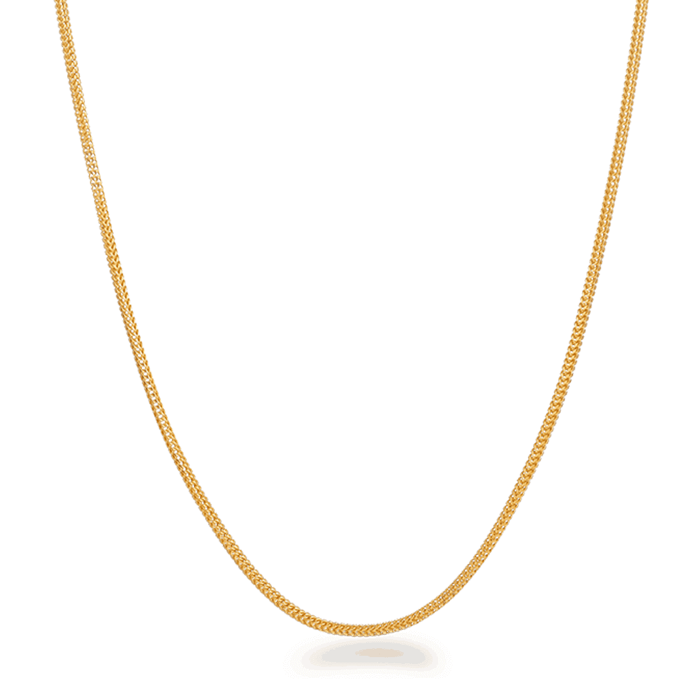 22ct Gold Foxtail Chain 22Inches 28369 - 22ct Gold Foxtail Chain 22Inches