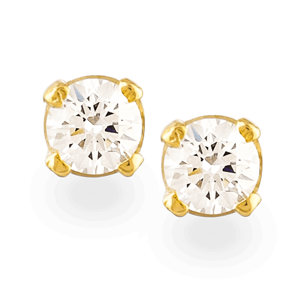 22ct Gold CZ Ear Stud Earring 27258 - 22ct Gold CZ Ear Stud Earring