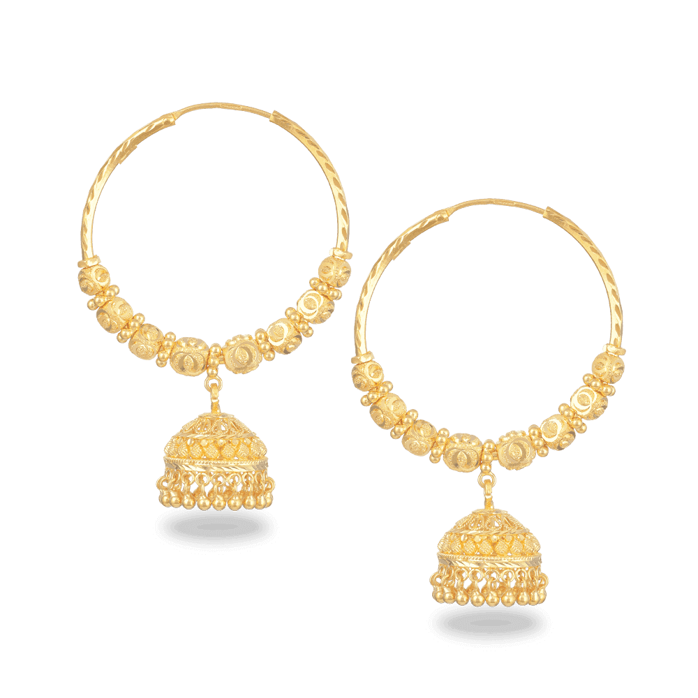 22ct indian gold hoop earrings deals