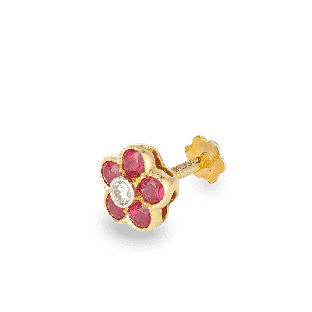 Diamond Nose Stud Indian 27444 - Diamond Nose Stud Indian