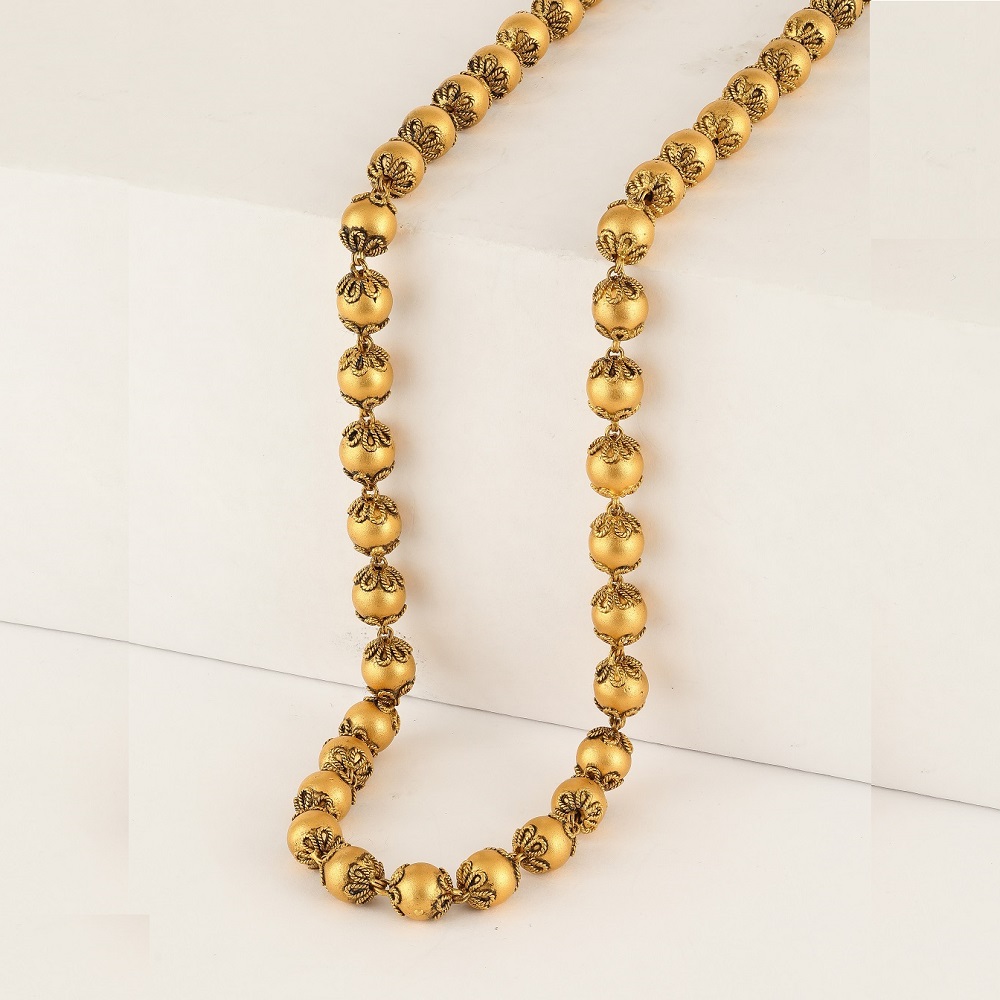 22ct Gold Long Mala Necklace 20 Inches
