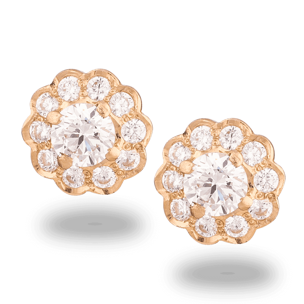 22ct Gold CZ Stud Earring 26910 - 22ct Gold CZ Stud Earring