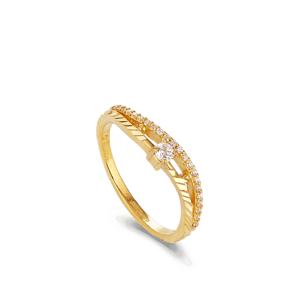 22ct Gold CZ Ring - 22ct Gold CZ Ring